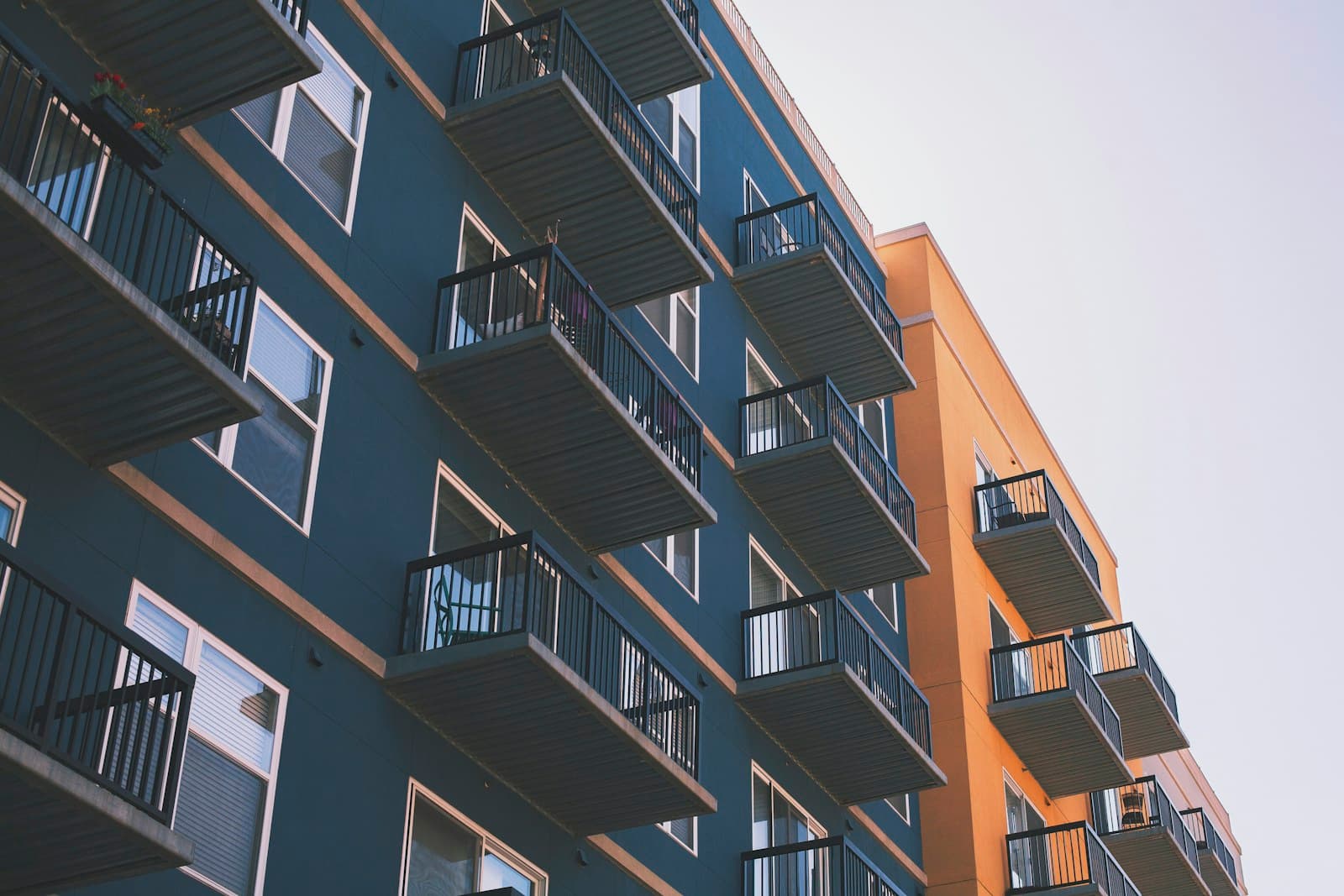 Modern multi-family apartment buildings